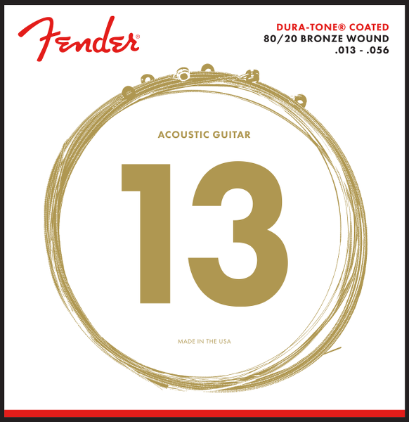 Fender 880M Dura-Tone Coated Acoustic Guitar Strings - MEDIUM 13-56