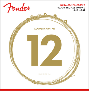 Fender 880L Dura-Tone Coated Acoustic Guitar Strings - LIGHT 12-52