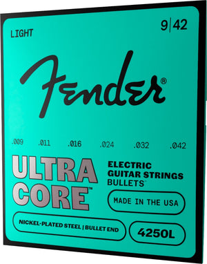 Fender 4250L Ultracore Bullet Electric Guitar Strings, NPS, Bullet End, Light 9-42