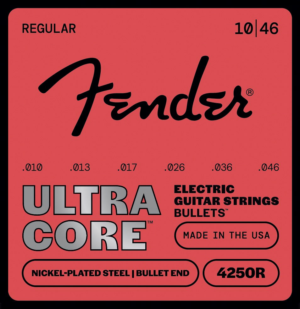 Fender 4250R Ultracore Bullet Electric Guitar Strings, NPS, Bullet End, Regular 10-46