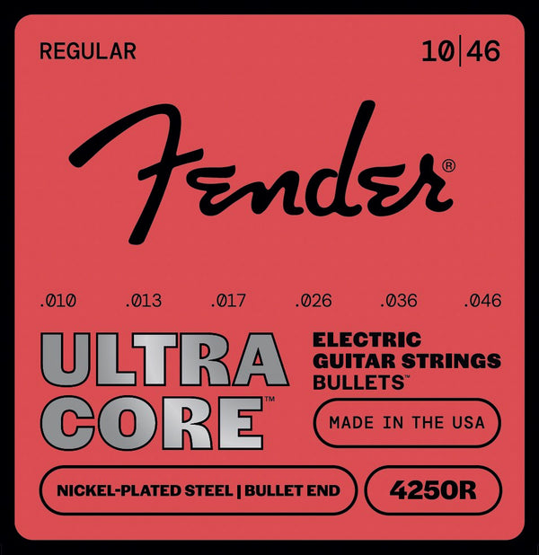 Fender 4250R Ultracore Bullet Electric Guitar Strings, NPS, Bullet End, Regular 10-46