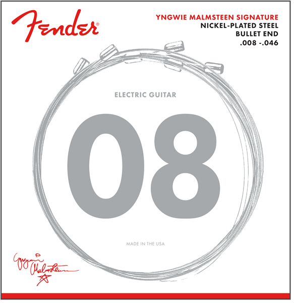Fender Yngwie Malmsteen Signature Electric Guitar Strings, SUPER LIGHT 8-46
