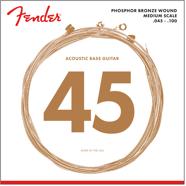 Fender 7060 MEDIUM-SCALE Phosphor Bronze Acoustic Bass Strings - REGULAR 45-100