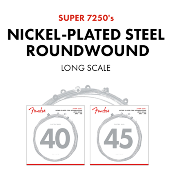 Fender 7250ML NPS Roundwound Bass Strings, Long-Scale MEDIUM LIGHT 45-100