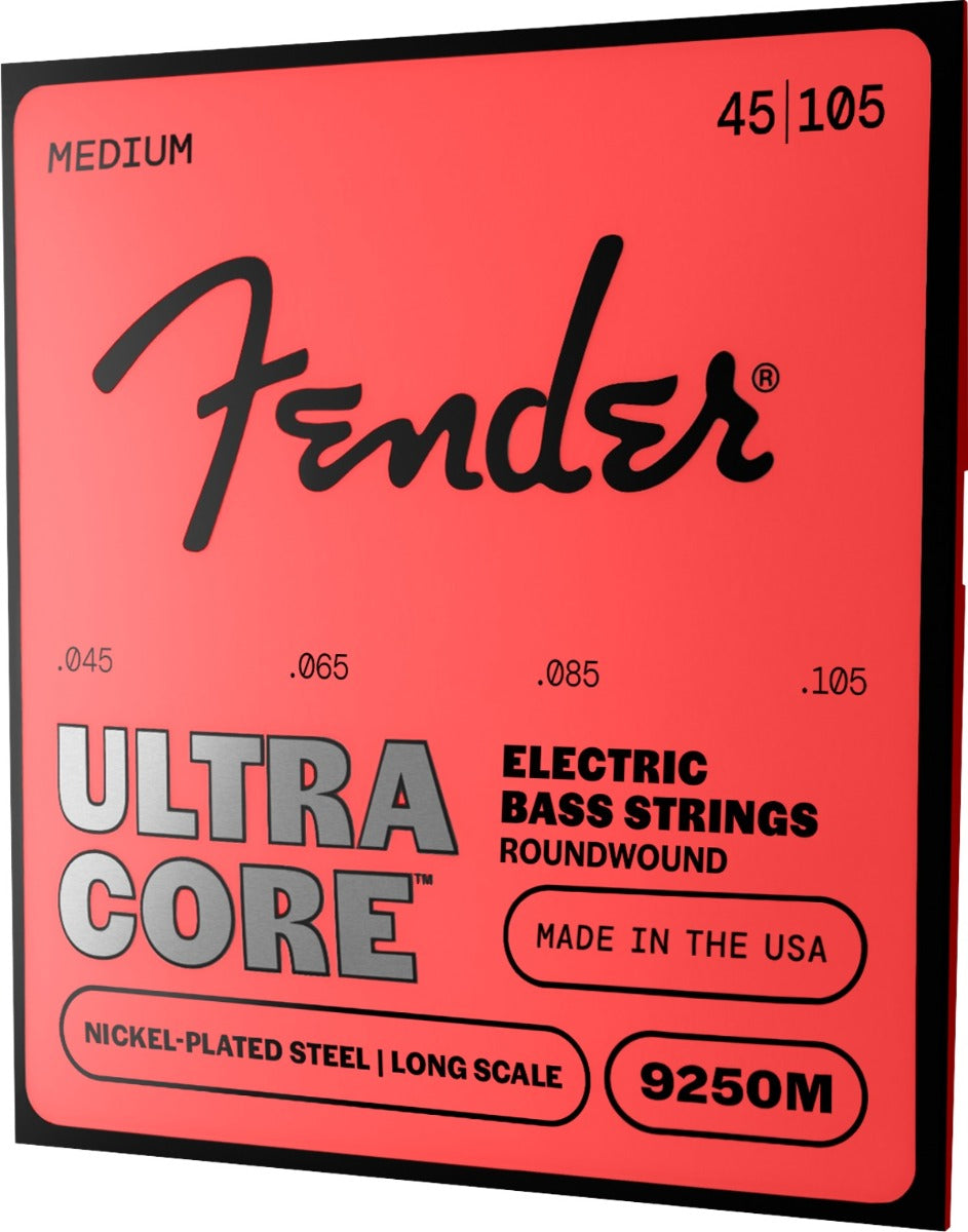 Fender 9250M Ultracore Roundwound Bass Strings, NPS, Ball End, Medium 45-105