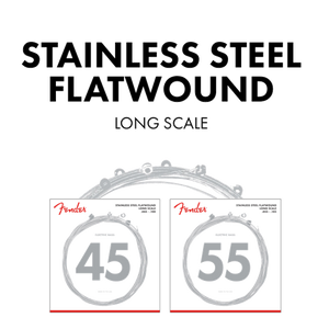 Fender 9050L Stainless Steel Flatwound Electric Bass Strings - LIGHT, 45-100
