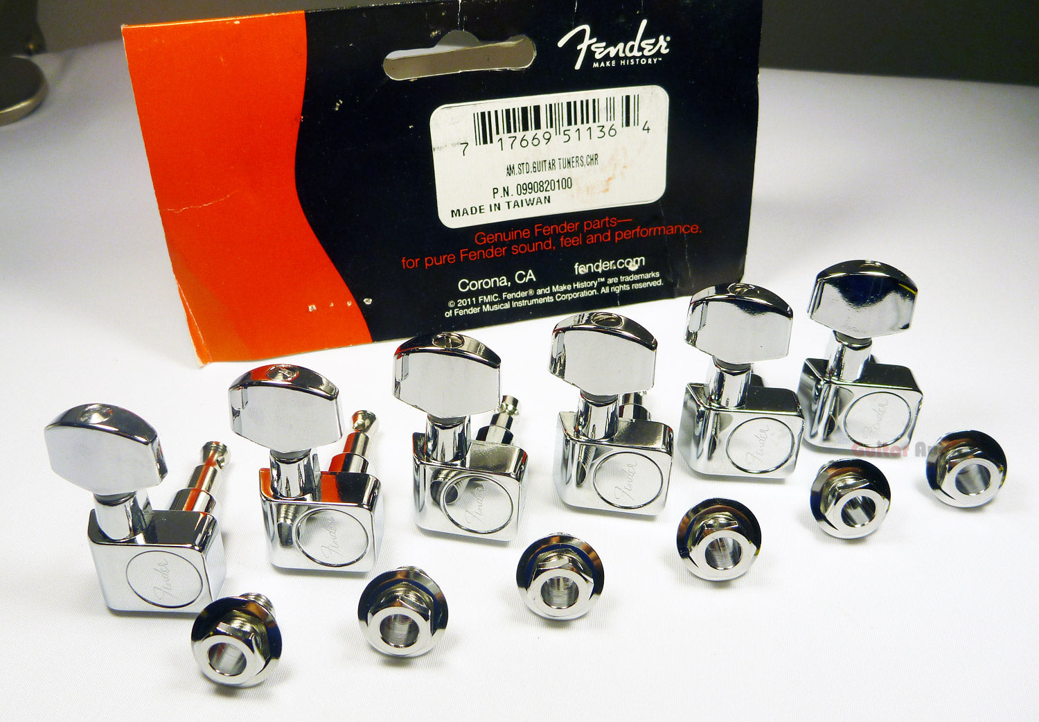 Genuine Fender American Standard Chrome Peg Keys Tuners / Tuning Machi