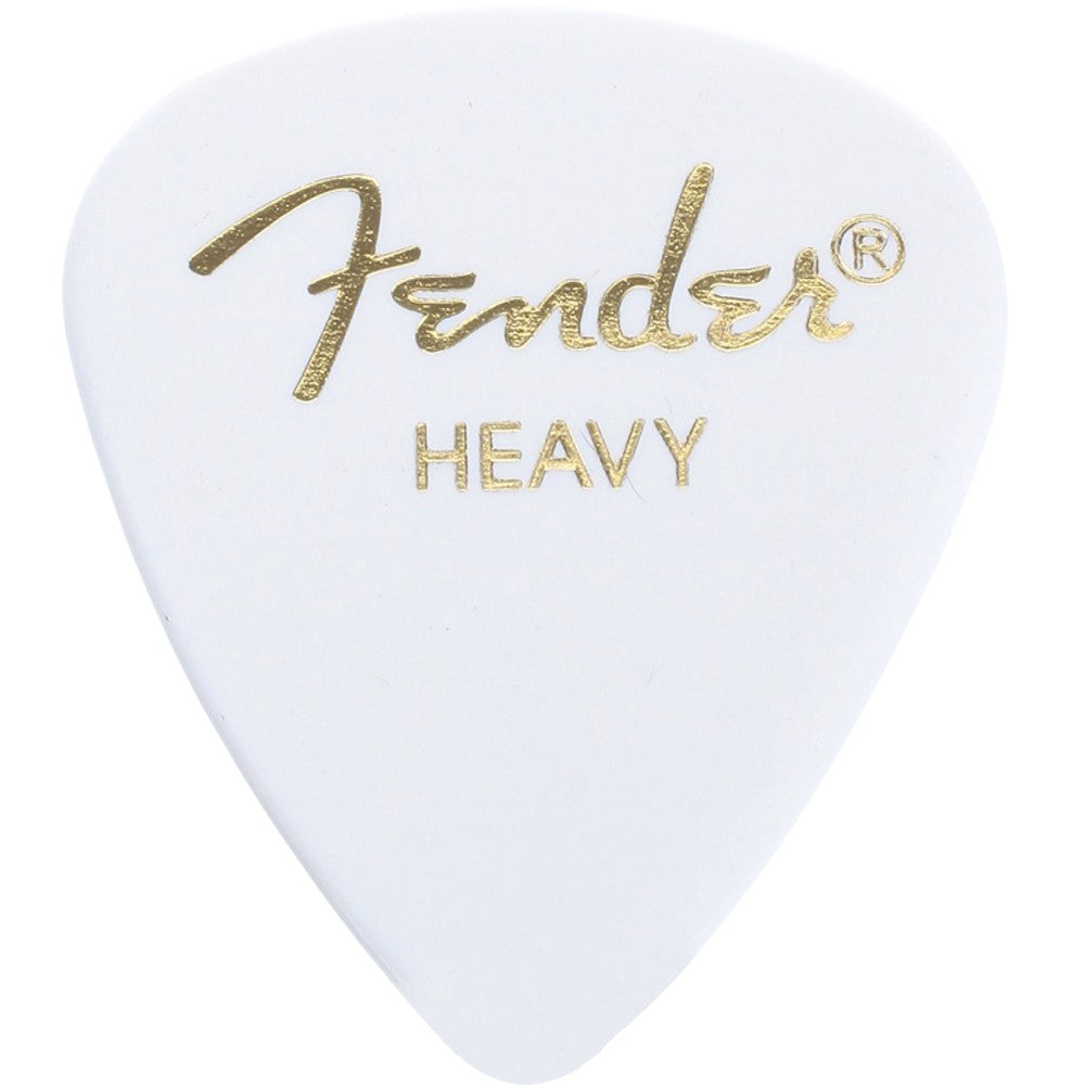 Fender 351 Classic Celluloid Guitar Picks - WHITE - HEAVY - 144-Pack (1 Gross)