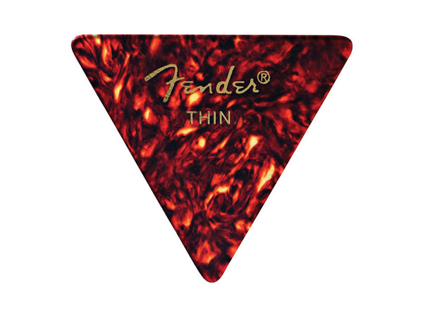 Fender 355 Triangle Shape Guitar Picks - SHELL, THIN - 12-Pack (1 Dozen)