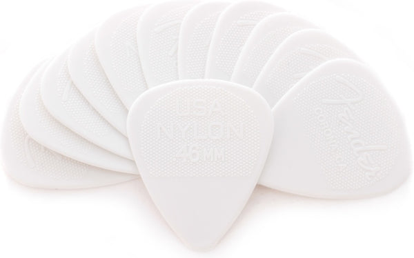 Fender Corona California Nylon Guitar Picks - .46mm, 12-Picks (1 Dozen)