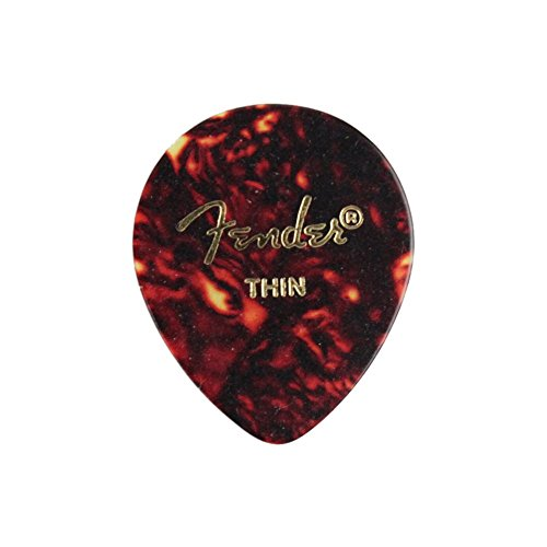 Fender 347 Classic Celluloid Guitar Picks - SHELL, THIN - 12-Pack (1 Dozen)