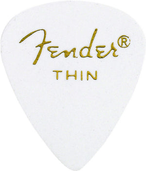 Fender 351 Classic Celluloid Guitar Picks - WHITE - THIN - 144-Pack (1 Gross)