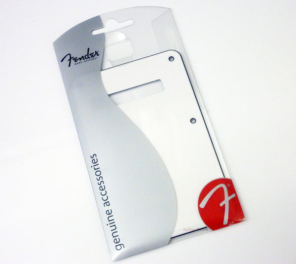 Genuine Fender Stratocaster/Strat Guitar 3-Ply WHITE Back Plate Tremolo Cover