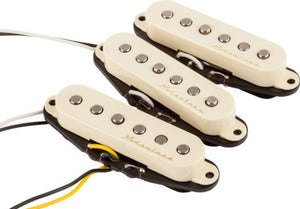 Genuine Fender Vintage Noiseless Stratocaster Guitar Pickups Set - AGED WHITE