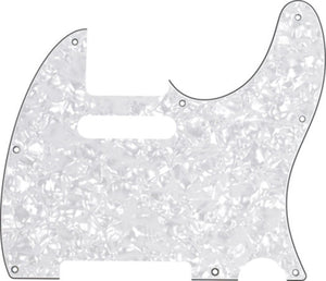 Genuine Fender Standard Tele/Telecaster 8-Hole Guitar Pickguard - WHITE PEARL
