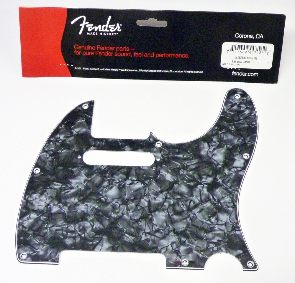 Genuine Fender Standard Tele/Telecaster Guitar Pickguard - BLACK MOTO PEARL