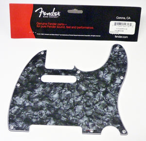 Genuine Fender Standard Tele/Telecaster Guitar Pickguard - BLACK MOTO PEARL