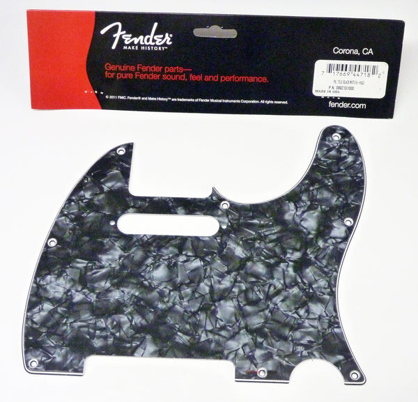 Genuine Fender Standard Tele/Telecaster Guitar Pickguard - BLACK MOTO PEARL