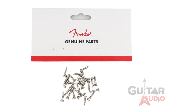 Genuine Fender CHROME Guitar Pickguard Mounting Screws - Package of 24