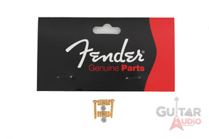 Genuine Fender Original Stratocaster Strat Guitar String Guides - Gold w/ Screws