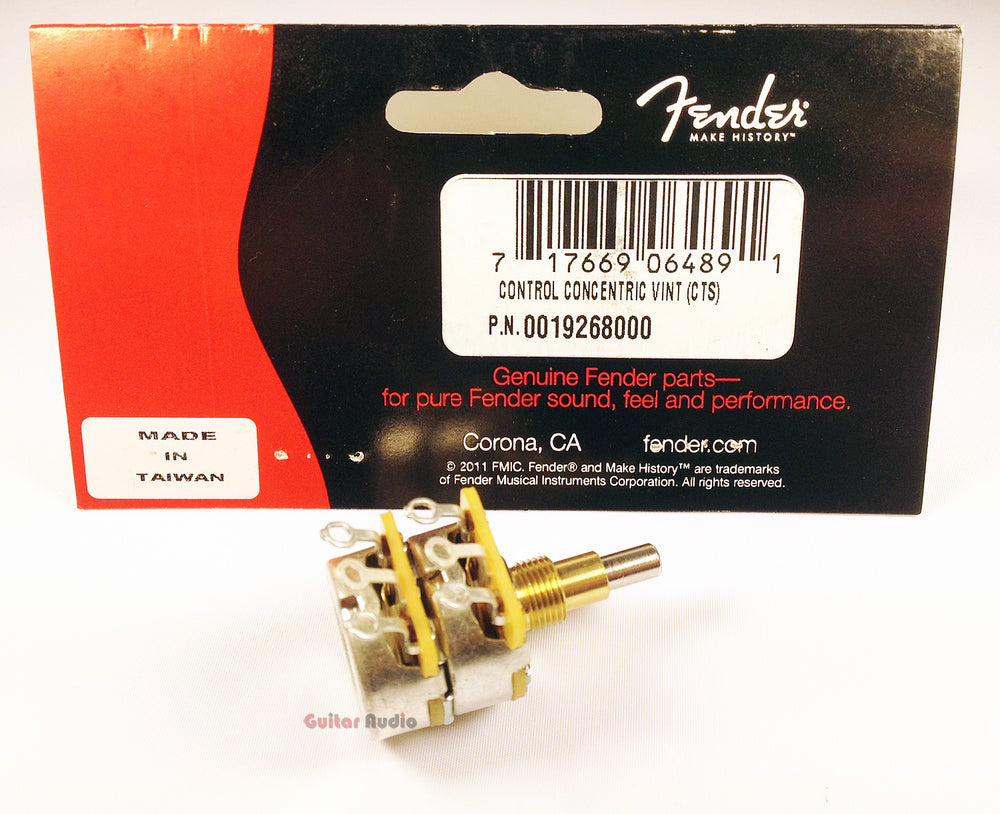 Genuine Fender 250k/500k Control Concentric Stacked Pot for '62 Jazz Bass