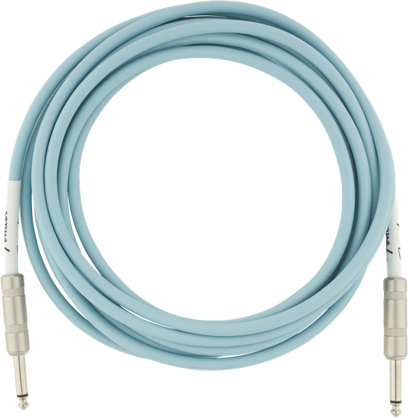 Genuine Fender Original Series Instrument/Guitar Cable, DAPHNE BLUE, 10' ft