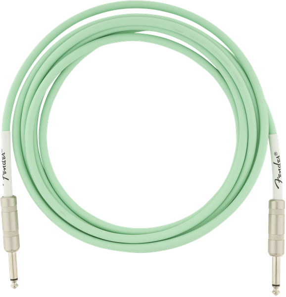 Genuine Fender Original Series Instrument/Guitar Cable, SURF GREEN, 10' ft