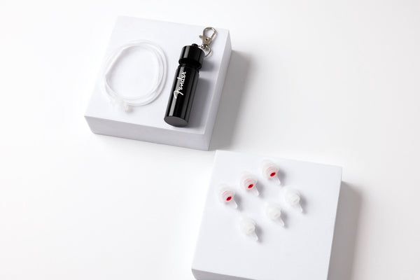 Fender DELUXE Hi-Fi Ear Plugs Set with Keychain Case