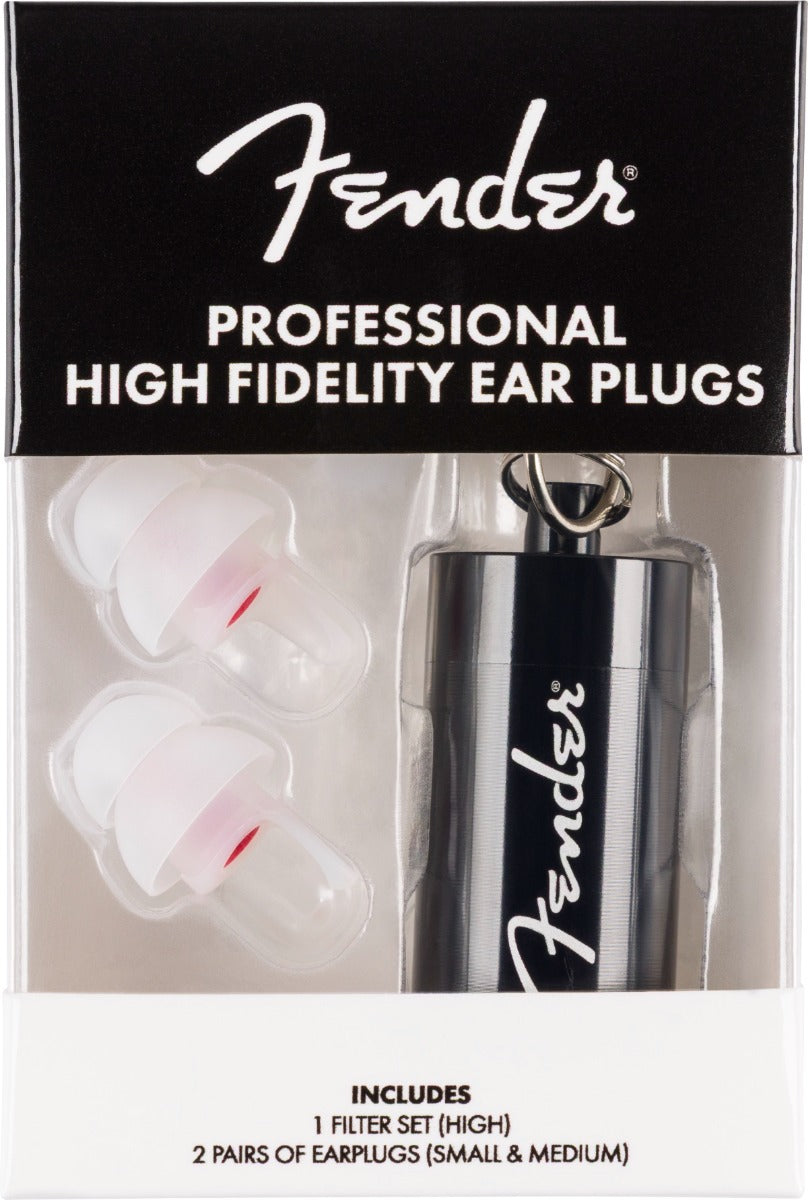 Fender Professional Hi-Fi Ear Plugs Set with Keychain Case