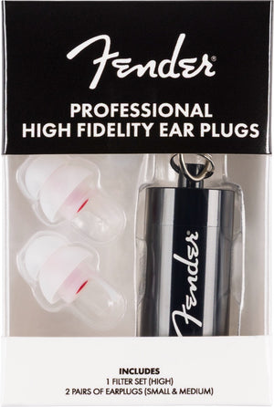 Fender Professional Hi-Fi Ear Plugs Set with Keychain Case