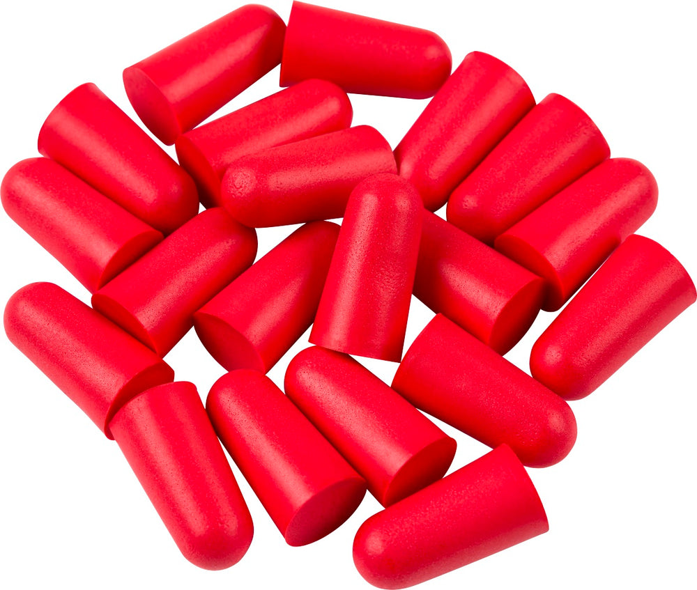 Fender Concert Foam Ear Plugs, Hearing Protection - Red, 10 Pairs