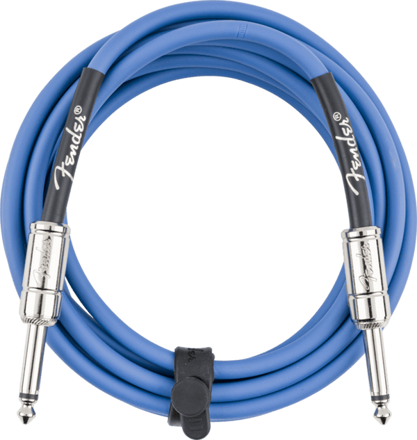 Fender Contour Series Instrument Cable, Straight, 10' ft, Lake Placid Blue