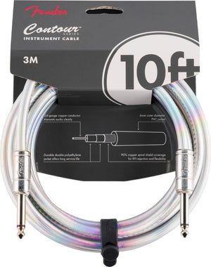 Fender Contour Series Galaxy Guitar/Bass Instrument Cable, Iridescent, 10'