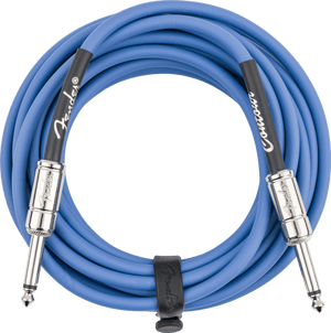 Fender Contour Series Instrument Cable, Straight, 18.6' ft, Lake Placid Blue