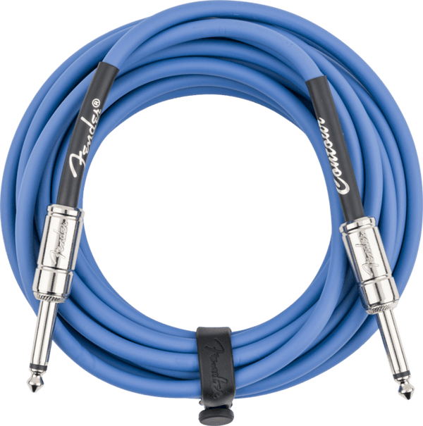 Fender Contour Series Instrument Cable, Straight, 18.6' ft, Lake Placid Blue