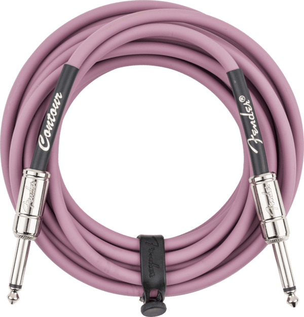 Fender Contour Series Guitar/Instrument Cable, Straight, 18.6' ft, Burgundy Mist