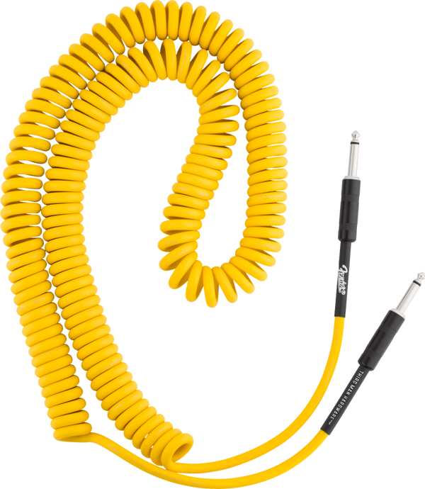 Fender x Third Man Hardware 30' Coiled Instrument/Guitar Cable, Yellow