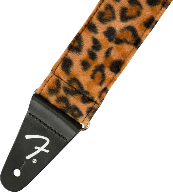 Genuine Fender 2" Wide, Wild Animal Faux Print Guitar Strap - Leopard
