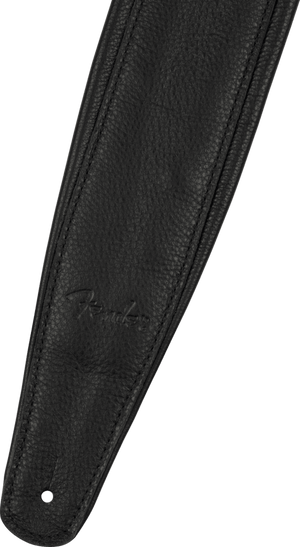 Genuine Fender Premium Luxurious Leather Strap, 3.5" Wide, Black
