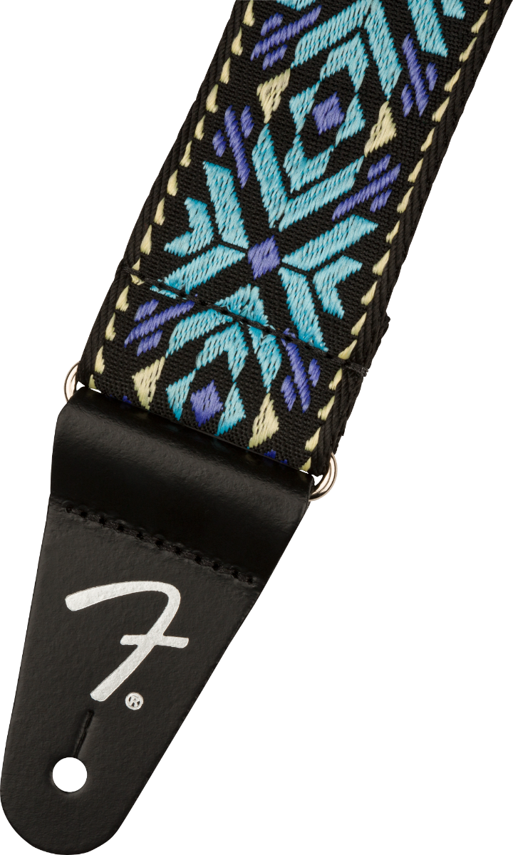 Genuine Fender 2" Pasadena Woven Guitar Strap, Blue Snowflake, 099-0638-025