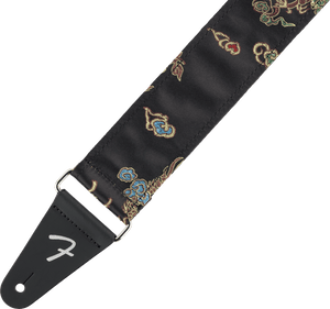 Genuine Fender Satin Dragon Guitar Strap, Black