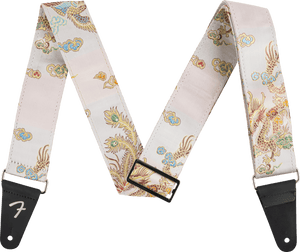 Genuine Fender Satin Dragon Guitar Strap, Ivory