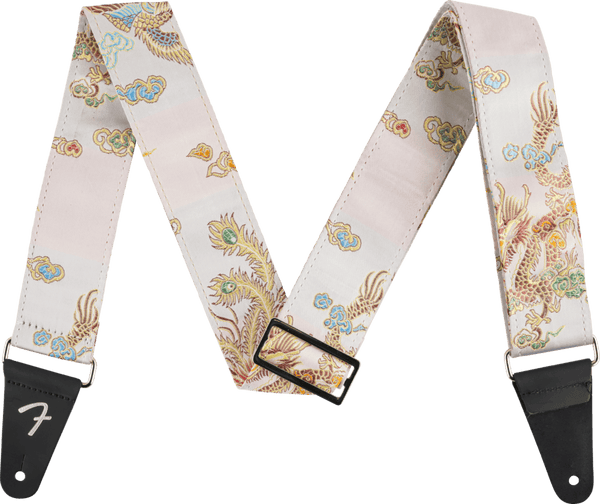 Genuine Fender Satin Dragon Guitar Strap, Ivory