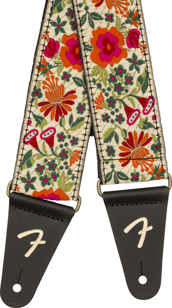 Genuine Fender Mosaic Jacquard Guitar Strap, Cream