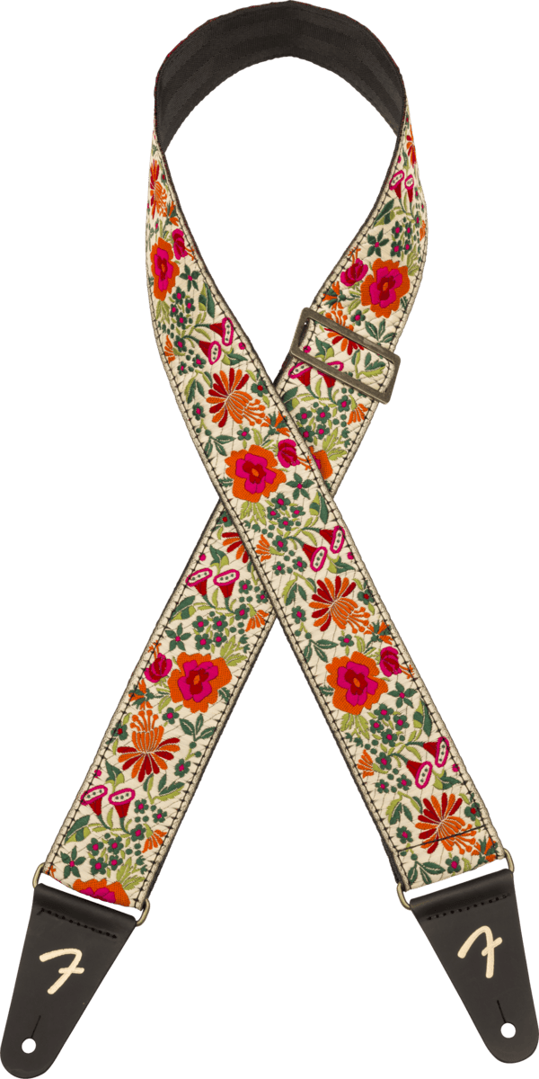 Genuine Fender Mosaic Jacquard Guitar Strap, Cream
