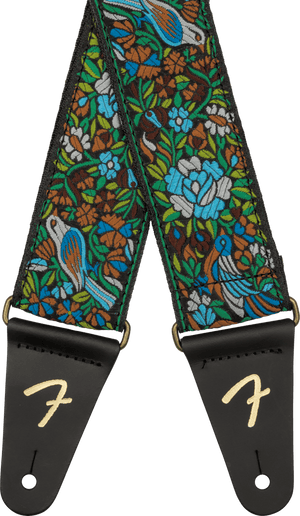 Genuine Fender Mosaic Jacquard Guitar Strap, Green