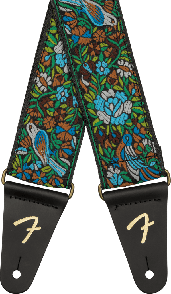 Genuine Fender Mosaic Jacquard Guitar Strap, Green