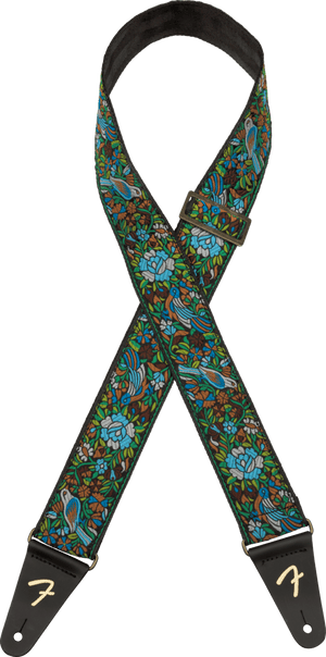 Genuine Fender Mosaic Jacquard Guitar Strap, Green