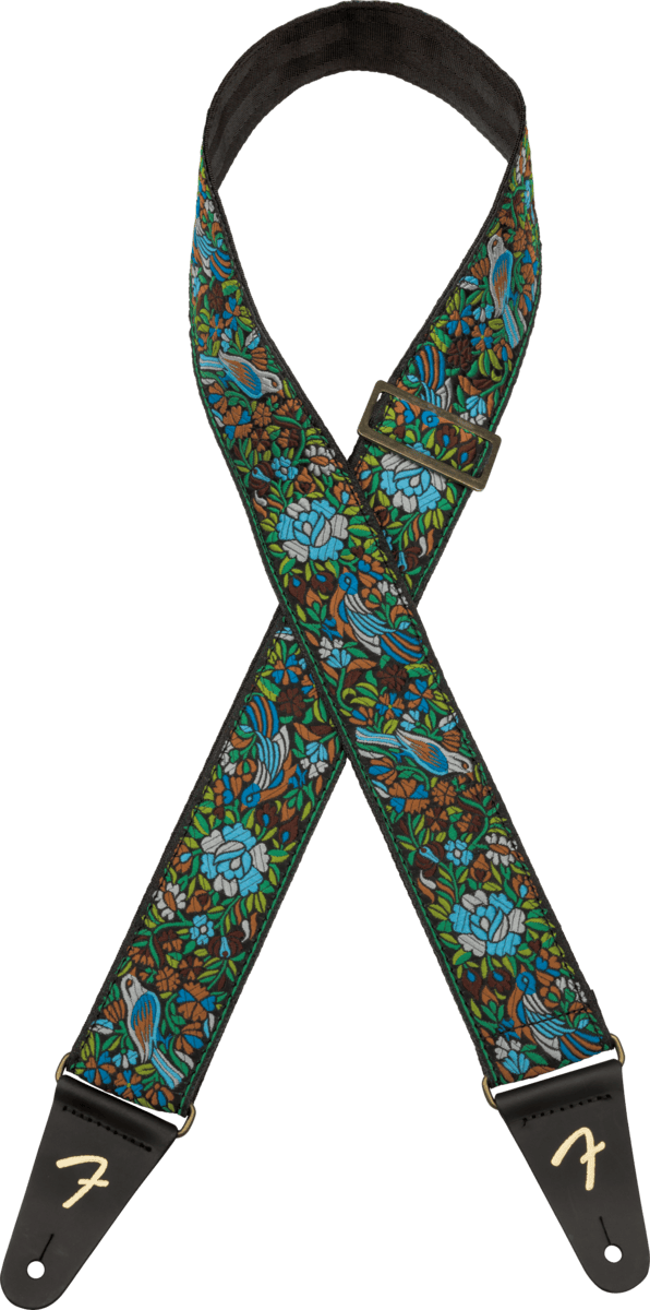 Genuine Fender Mosaic Jacquard Guitar Strap, Green