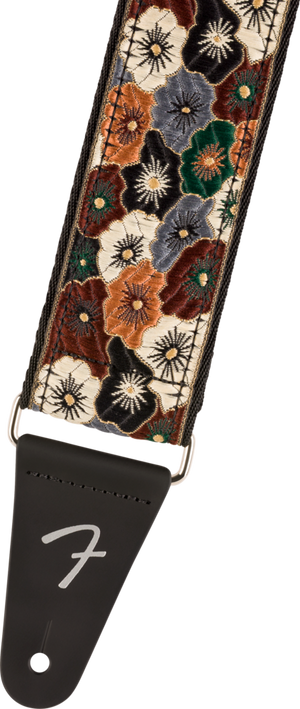 Genuine Fender Wild Bloom Strap, Brown, 2"